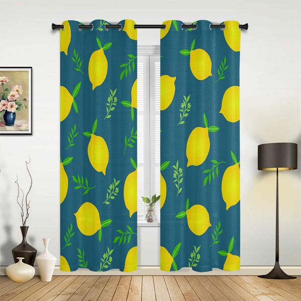 

summer fruit lemon window curtains kids bedroom decor curtain home decor kitchen curtain panels