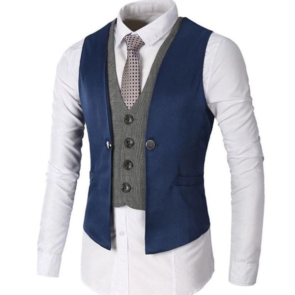 

men's vests arrival waistcoat groom business suit vest slim fit mens custom made formal party, Black;white