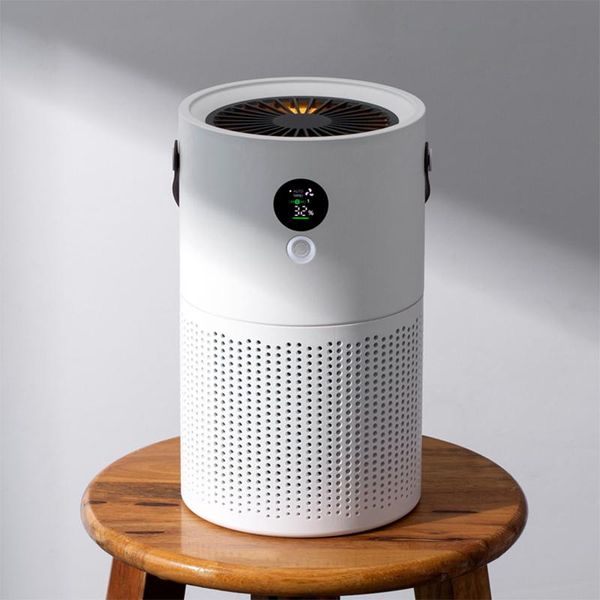

10000mah deskwireless air purifier hepa filter negative ion air cleaner warm night light household portable freshener