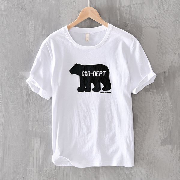 

2021 summer new short-sleeved t-shirt casual trend shirt for men fashion comfortable t shirts male round neck tshirt b2gu, White;black