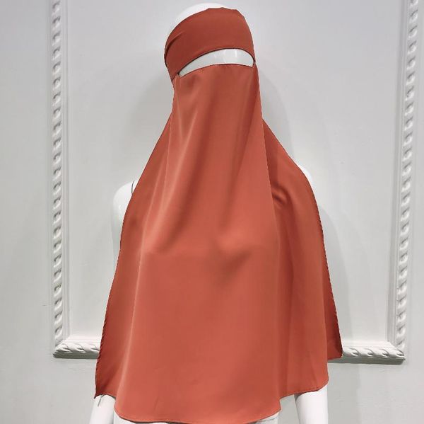 Этническая одежда исламская Niqab Burqa вуаль шарф мусульманские женщины головные уборы сплошной цвет уголовной головки арабский Дубай Саудовская Турция Индозиция хиджаб