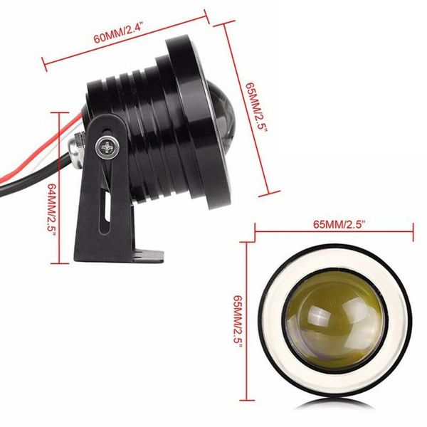 

emergency lights truck fog 12v angel eye 8000k accessories bulbs cob halo ice blue