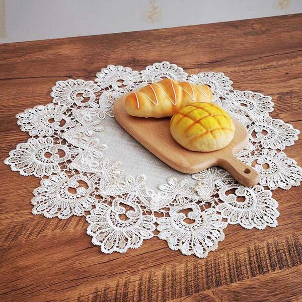 

table cloth 1pc 40x40cm creative vintage lace trim embroidered round linens placemats home decor