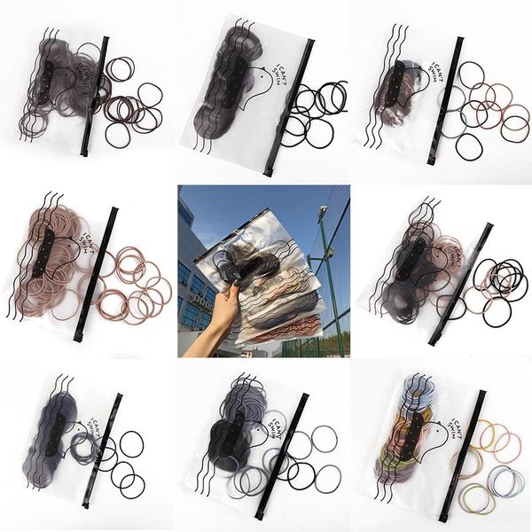 

hair accessories 100pcs 4.5cm thin elastic rubber ring basic headdress tie gum