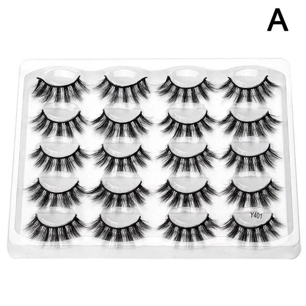 

false eyelashes 10 pairs of 3d mink natural make lashes longlasting thick tool reusable up fake e7x0