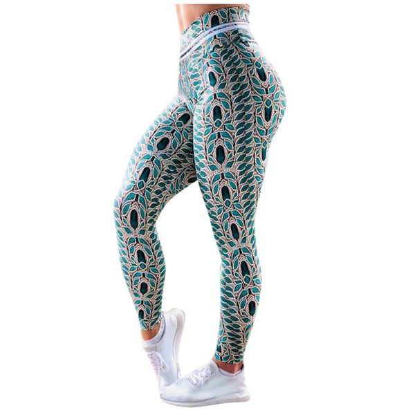 

yoga outfits 2021 woman fashion leggings sport women fitness ladies'printed high-waist hip stretch underpants running pants#40, White;red
