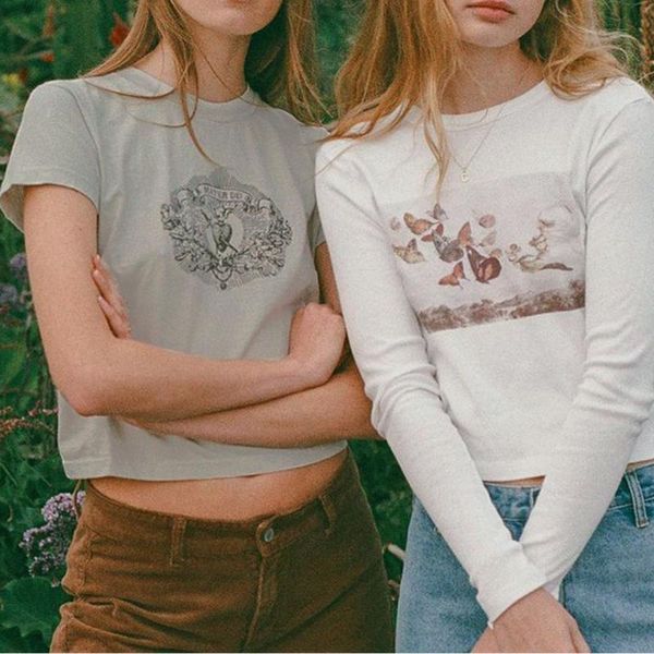 

women's t-shirt vintage floral print tee shirt women harajuku casual round neck short sleeve t-shirts summer boho pattern cotton 2, White