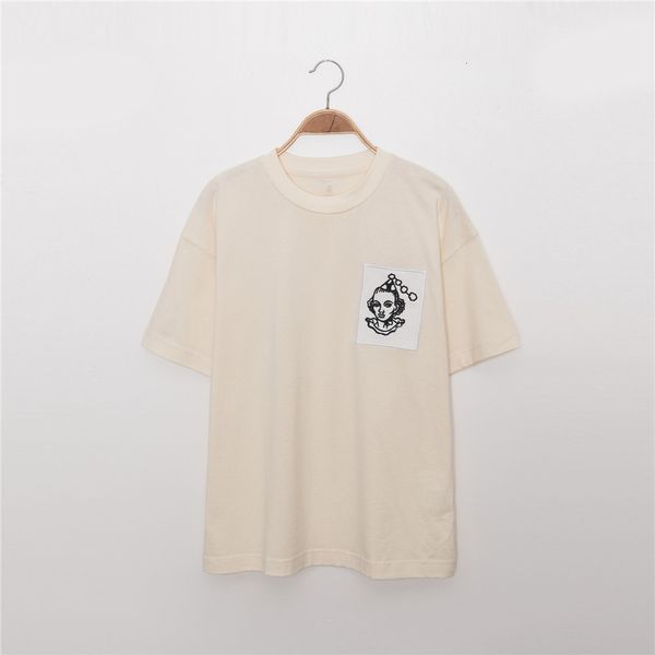 

new women's embroidered t-shirt cotton patch 2021 summer o-neck casual short sleeve tee xygh, White