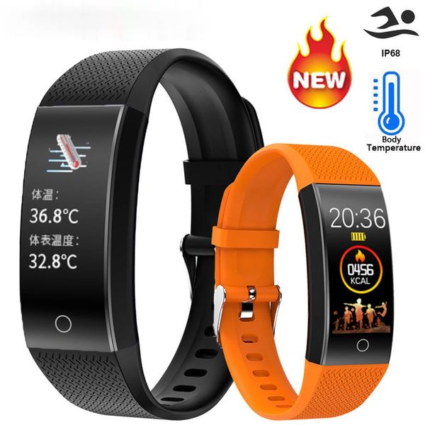 

smart band body temperature watch fitness tracker bracelet ip68 waterproof for sport pedometer fitness bracelet blood pressure
