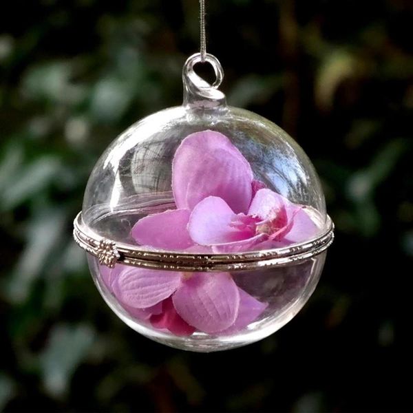 

party decoration 36pcs/pack diameter=8cm transparent hanging glass globe lamp blown switchable christmas ball creative box put ornament