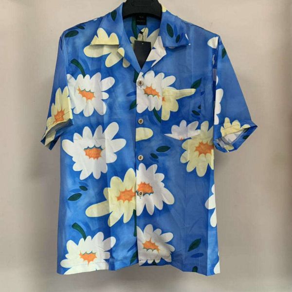 

2021 new hawaiian short sleeve digital printing men's shirt, White;black