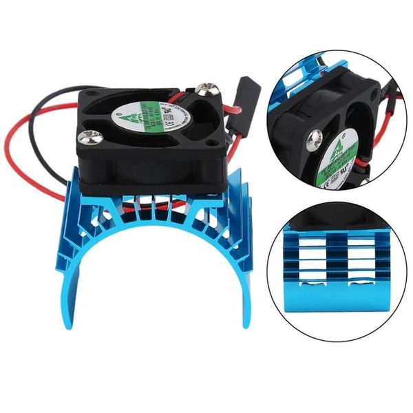 

fans & coolings blue rc parts electric car brushless motor heatsink cover + cooling fan for 1:10 hsp 540 550 3650 size heat sink
