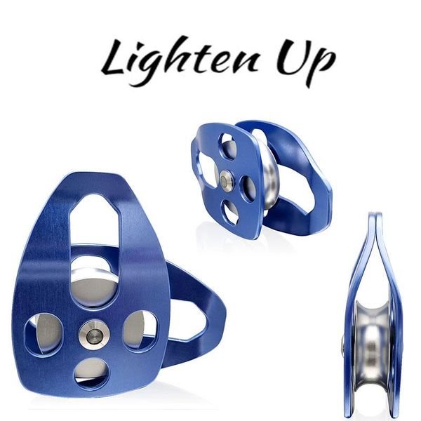 

camp furniture outdoor red, blue 32kn durable climbing single pulley bearing aviation aluminum