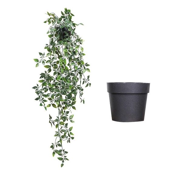 

decorative flowers & wreaths artificial plant vines wall hanging rattan leaves branches outdoor garden home decoration plastic fake silk lea