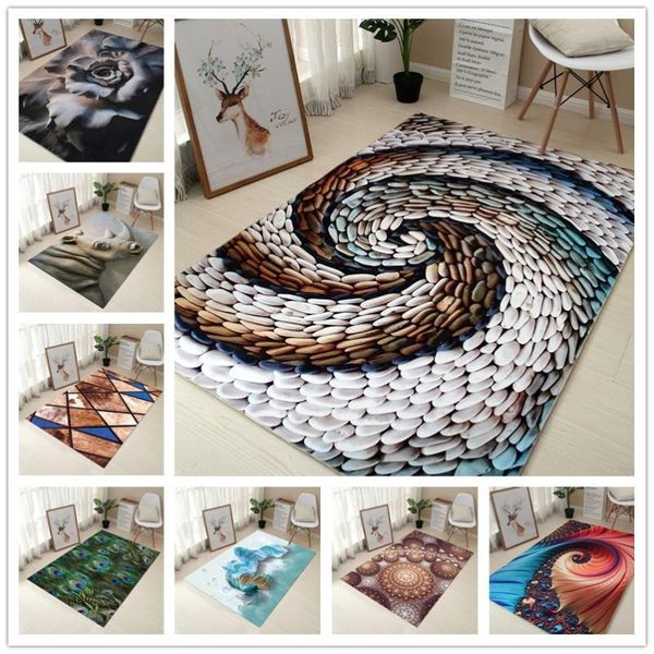 

carpets 80*120cm creative europe type 3d printing carpet hallway doormat anti - slip bathroom absorb water kitchen mat/rug