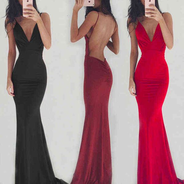 

luxury evening dress summer red evening sleevels suspender backls long, Black;gray