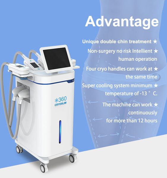 Cryolipolysis crioterapia Cryo Slim Fat Remoção Máquina independente de alimentação de alimentação sistema operacional