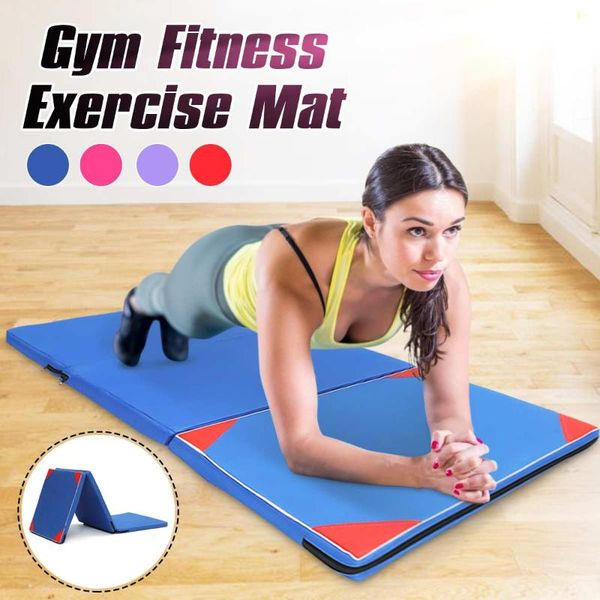 

non slip fitness exercise gym oxford airtrack panel yoga mat 3 folding gymnastics mat tumbling climbing pilates pad air track