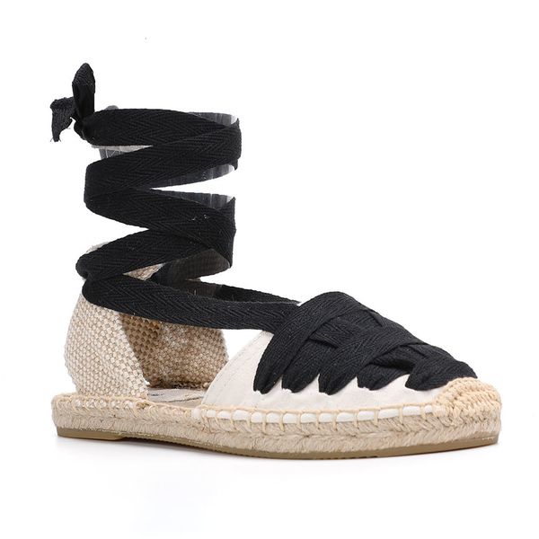 

dress shoes sapatos mulher sandals arrival hemp t-strap flat with open rubber sapato feminino womens espadrilles 65er, Black