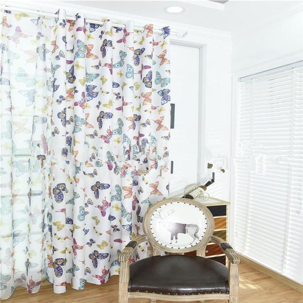 

curtain & drapes romantic butterfly curtains yarn tulle customize for living window screening room home decor