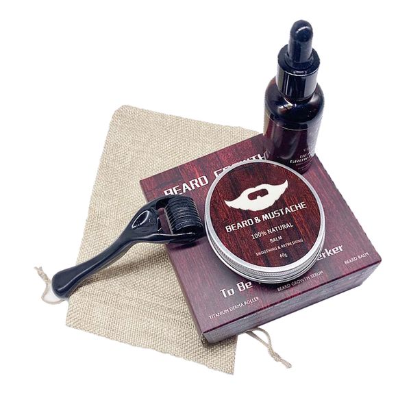

beard growth kit titanium roller + serum for men face dermarollerscouts