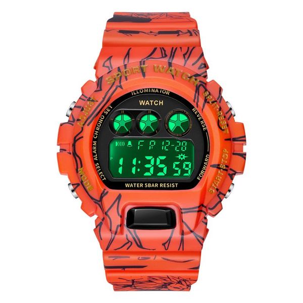 

wristwatches sanda men's watch one sports g piece style dragons fashion waterproof digital ball clocks, Slivery;brown