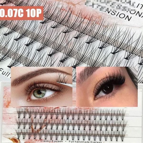 

false eyelashes 60pcs professional 0.07 c curly makeup individual cluster mink fake extension eyelash
