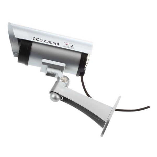

camcorders set of 4 cameras dummy camera fake cctv security surveillance outdoor with red led - silver