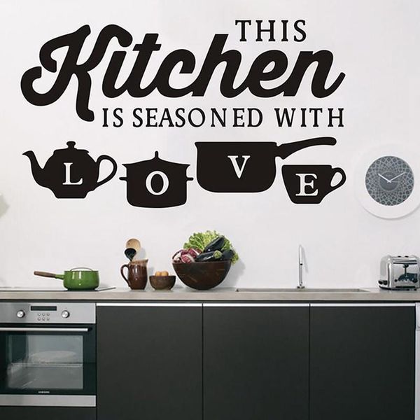

wall stickers art quotes faddish decals kitchen home decor personality vogue