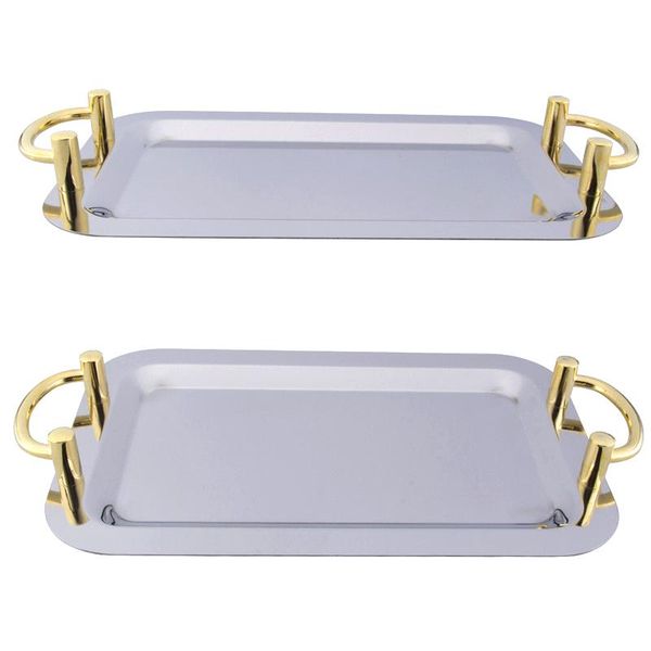 

kitchen storage & organization stainless steel cold plate el buffet restaurant display tray with stand handle fruit pastry bread steak