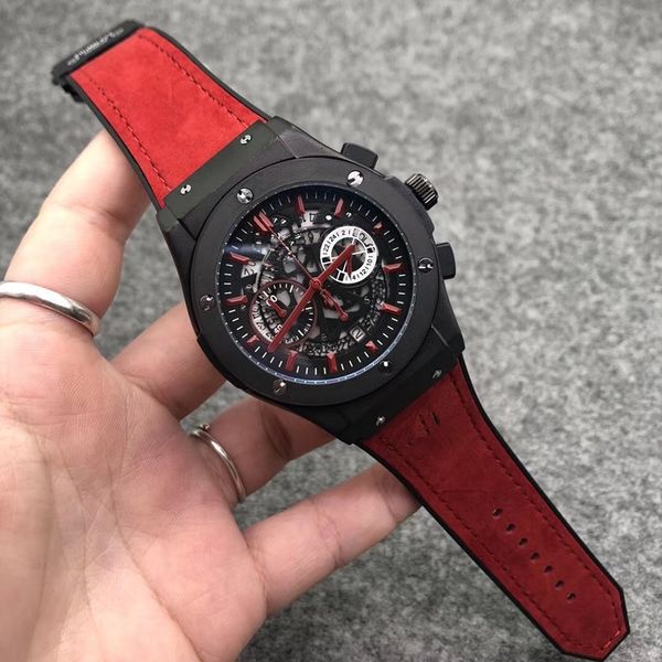 

luxury watches for men classic style steel case rubber strap f1 racing watch sport quartz multifunctional chronograph wristwatches montre de, Slivery;brown