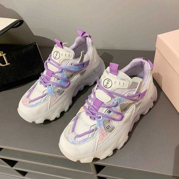 

platform shoes 2021 new sneakers women casual fashion jelly thick bottom ladies trainers chaussure femme chunky sneaker woman y0907, Black