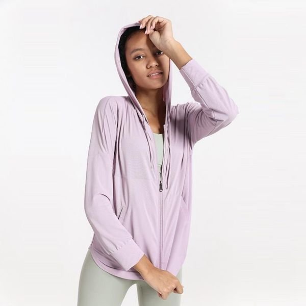

yoga outfits jacket loose pullover hoodie women quick-drying sports long-sleeved blouse wear fitness, White;red