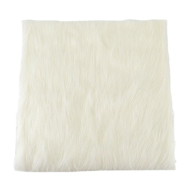 

carpets 15.7inch luxurious square genuine sheepskin leather with long plush wool fur chair car seat cover cushion pad area rug(natural