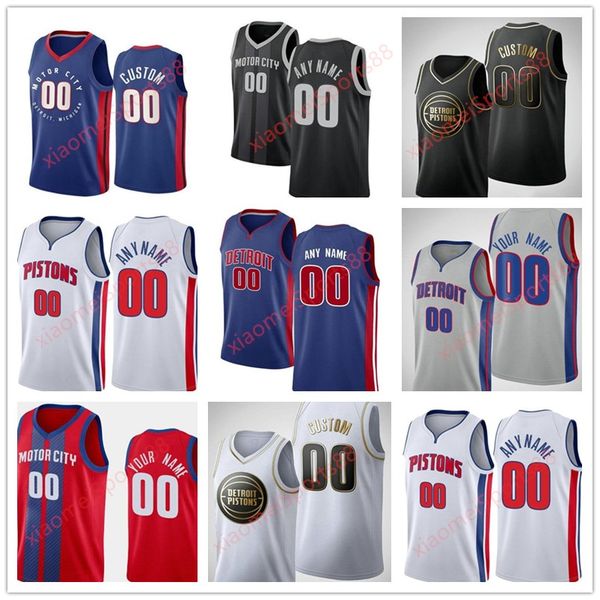 

2021 printed rodney mcgruder mason plumlee josh jackson delon wright isaiah stewart saddiq bey saban lee zhaire smith jahlil okafor jersey, Black;red