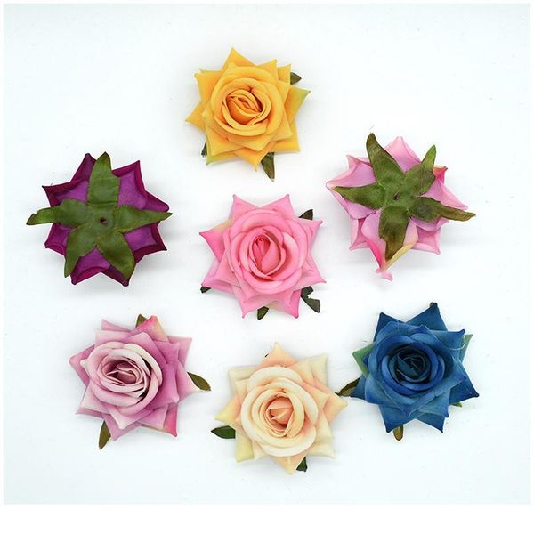 

100pcs artificial flowers for wedding christmas garlands home decorations silk roses diy a cap gifts wreath fake flow jllkin