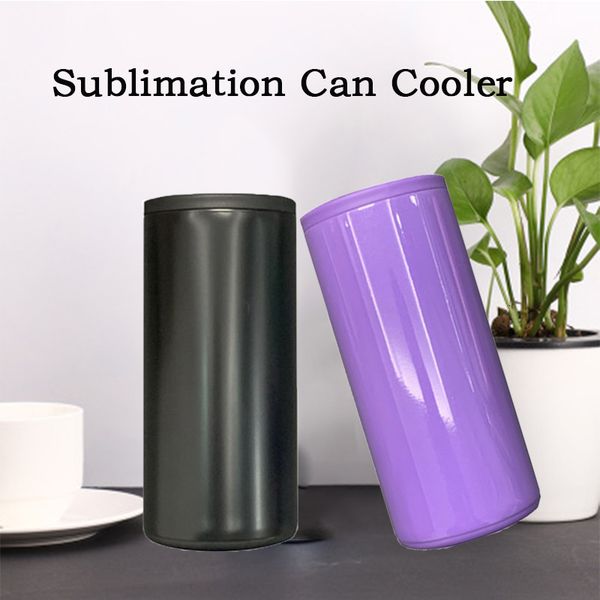 

2021 new 80pcs/lot blank creative 12oz can cooler slim cola keeper stainless steel insulated double vacuum for christmas gift 5m86
