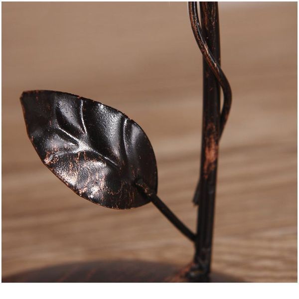 

metal candle holder household owl-shaped candlestick deskdecor for living room bedroom black go jllbpo