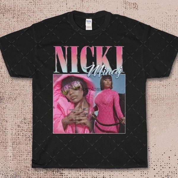 

men's t-shirts nicki minaj rap hip hop 90s retro vintage t shirt, White;black