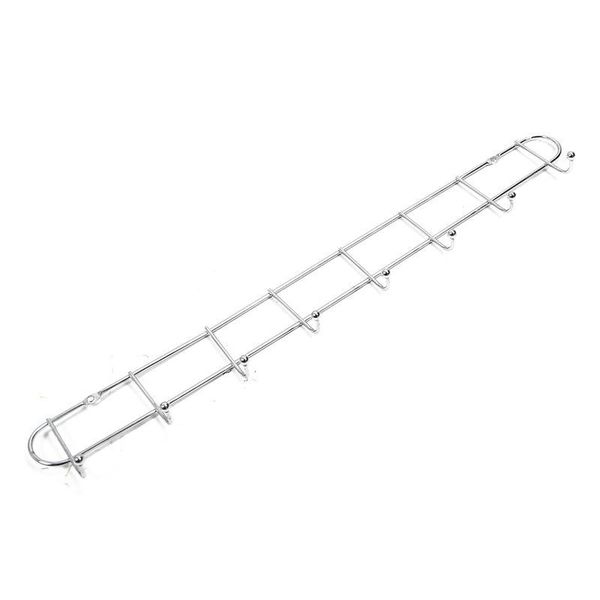 

robe hooks wall mounted silver tone metal 8 hook rail towel hanger