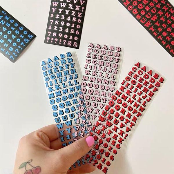 

gift wrap ins colorful peach heart love letters numbers three-dimensional stickers diy scrapbook collage star chasing decoration