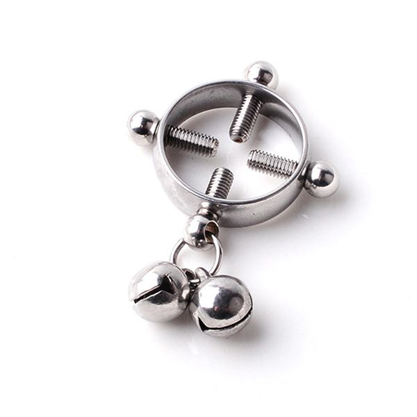 

d0957 silver color nipple ring no-piercing