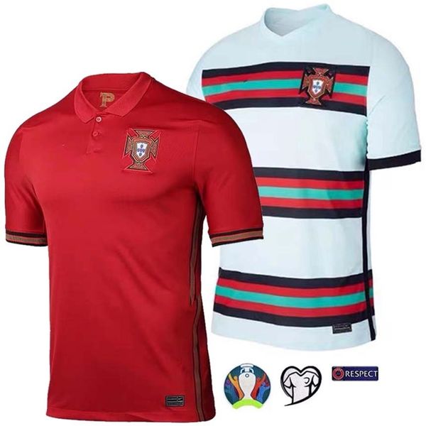 

2021 cup portugal national team no.7 ronaldo home and away short sleeve thai soccer shirt, Gray