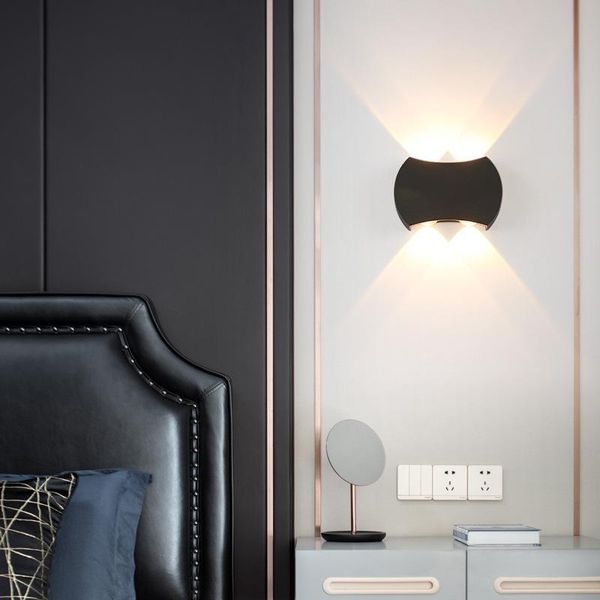 

wall lamp led external waterproof aluminum ac86-265 indoor bedroom 4w6w8w