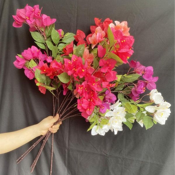 

decorative flowers & wreaths 10pcs silk bougainvillea glabra artificial spectabilis flower branches for wedding centerpieces floral decorati