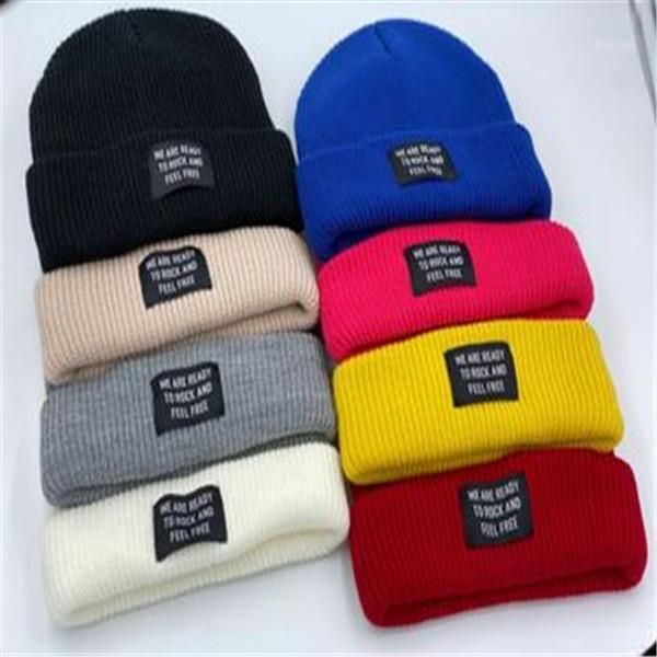 

outdoor hats winter hat beanie plain knitted autumn warm ski cap wool soft slouchy skull caps beanies men women street colorful1, Black;white