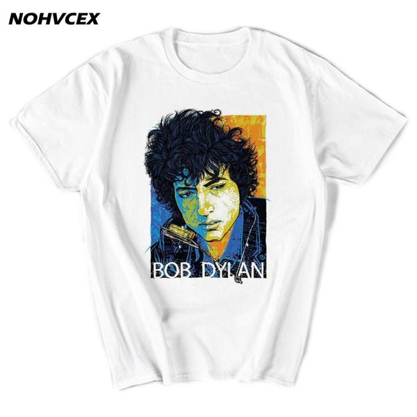

men's t-shirts summer men brand fashion printed t-shirt male 100% cotton bob dylan t shirt, White;black