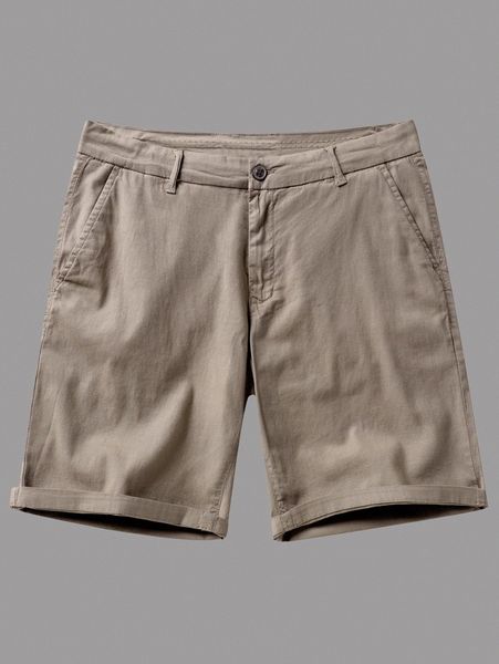 

men slant pocket roll up hem shorts b2b6#, Black