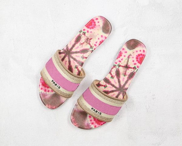 

femmes paris designer scuffs slipper sandales d't plage diapo chaussons filles luxe tongs confort vintage floral brod zly, Black