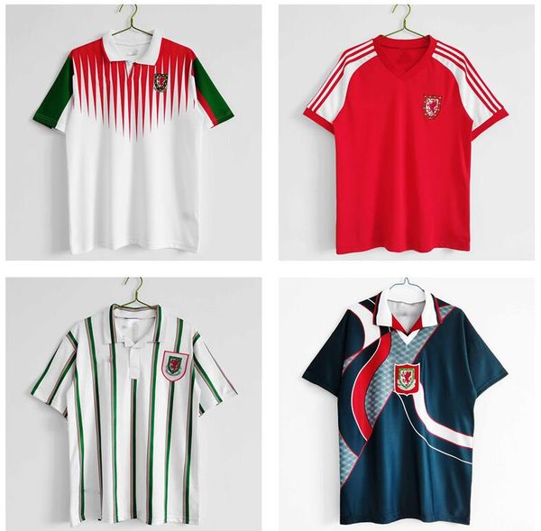 

Wales retro soccer jersey Giggs BALE Hughes Saunders Rush Speed vintage classic football shirt 15 16 1990 1992 1994 1995 1982 83 2000BGS, Black;yellow